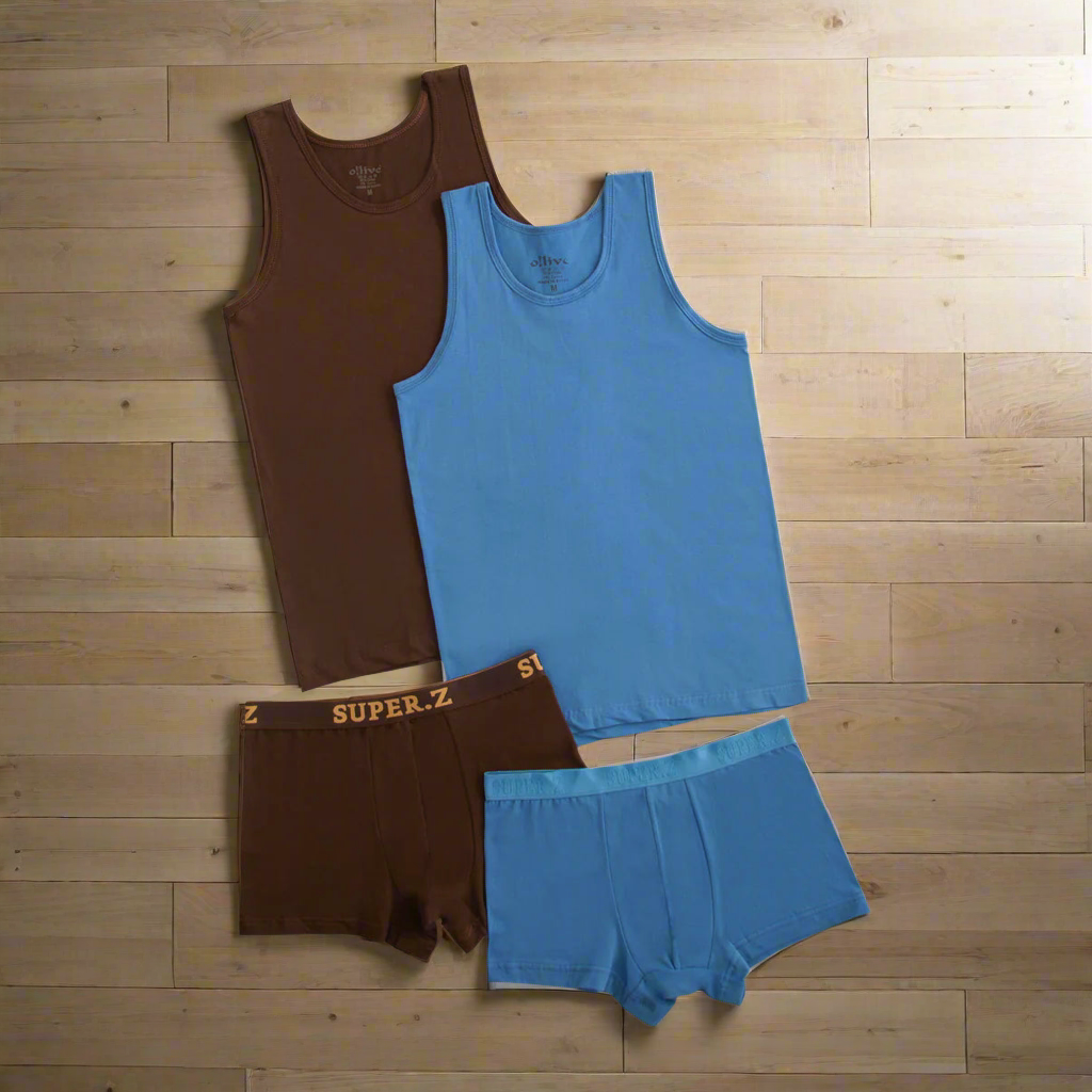 طقم بوكسر رجالي اوليف