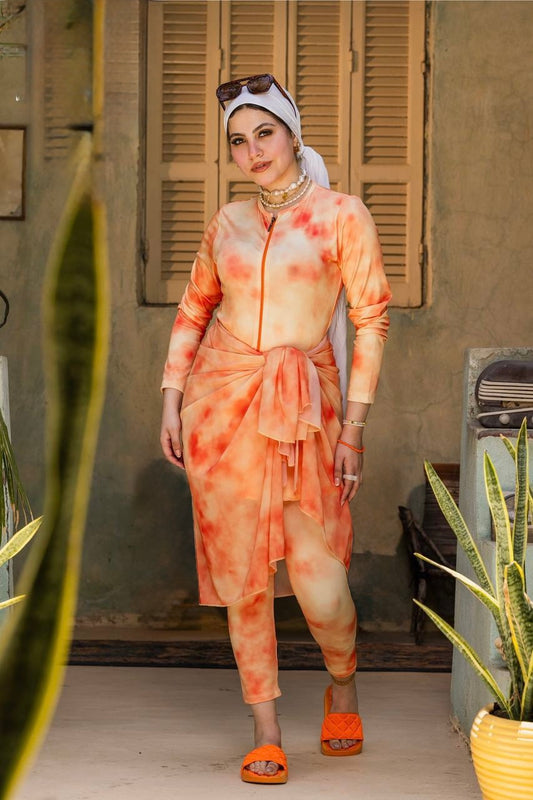 Cheerful tie-dye dress