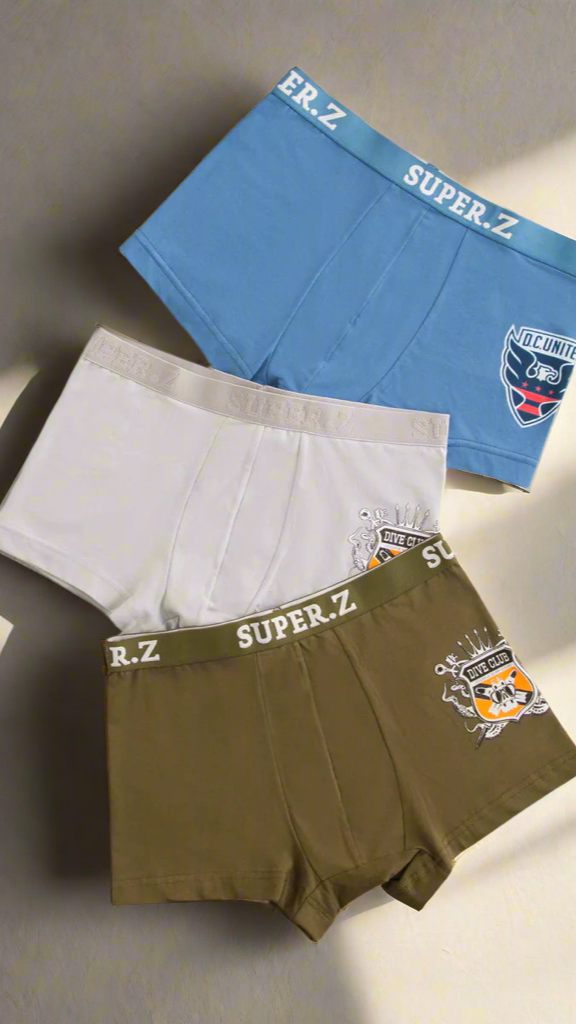 بوكسر رجالي مطبوع اوليف