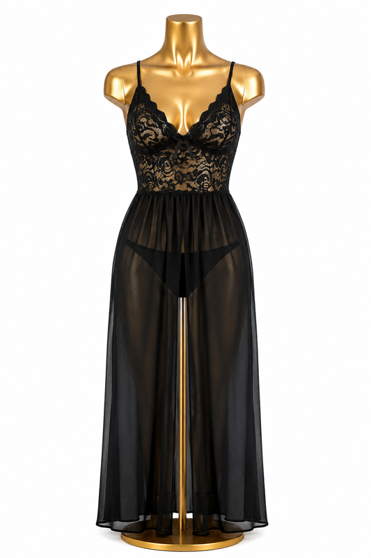 Ivory black Nightshirt