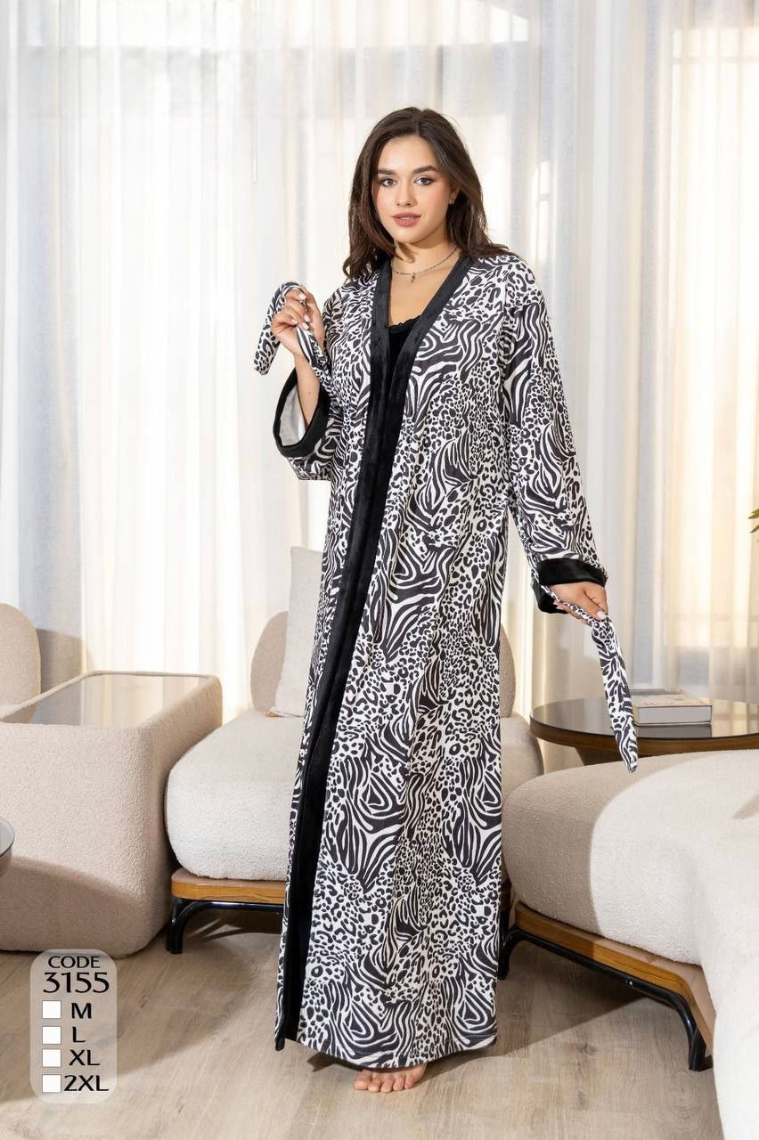 Panda بيجامه روب قطعتين