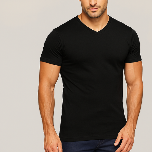 V neck t-shirt lycra