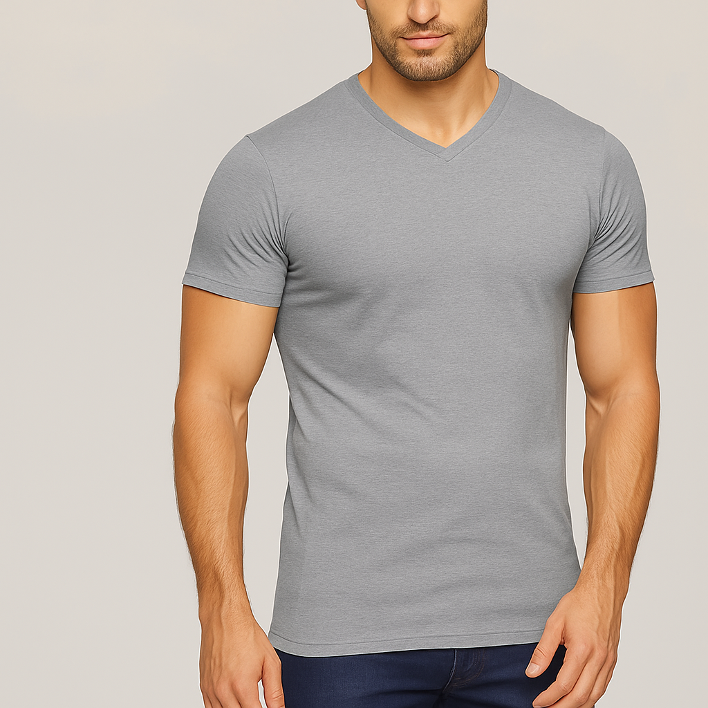 V neck t-shirt lycra