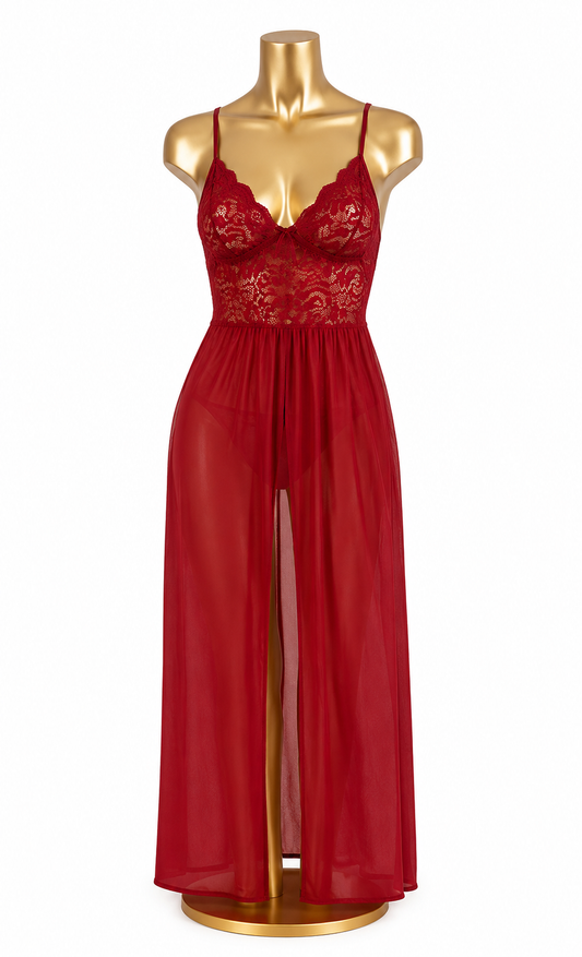 Ivory Red Nightshirt