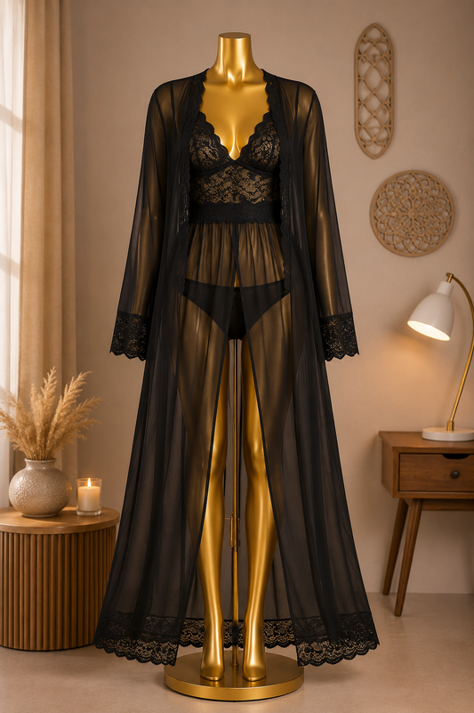 Ivory black Nightshirt
