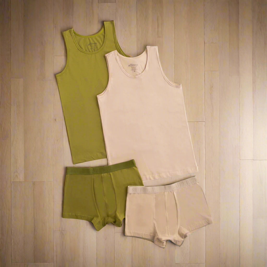 طقم بوكسر رجالي اوليف